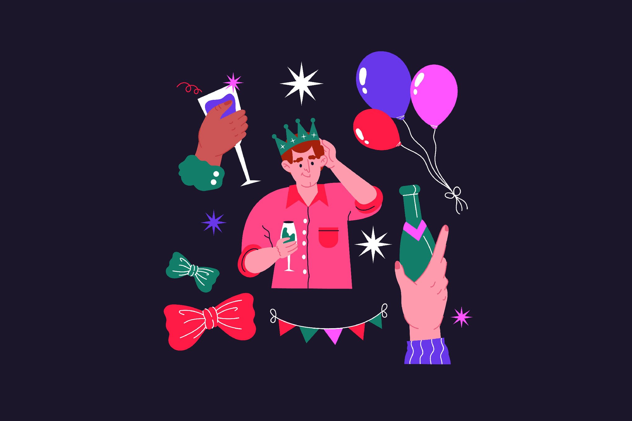 单身派对主题元素插图 Bachelor Party Asset Illustration插图 单身派对主题元素插图 Bachelor Party Asset Illustration