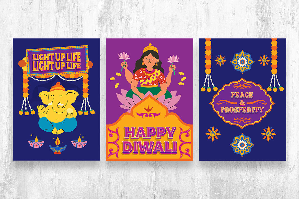 排灯节印度教节日贴纸素材 Diwali Stickers插图3 排灯节印度教节日贴纸素材 Diwali Stickers