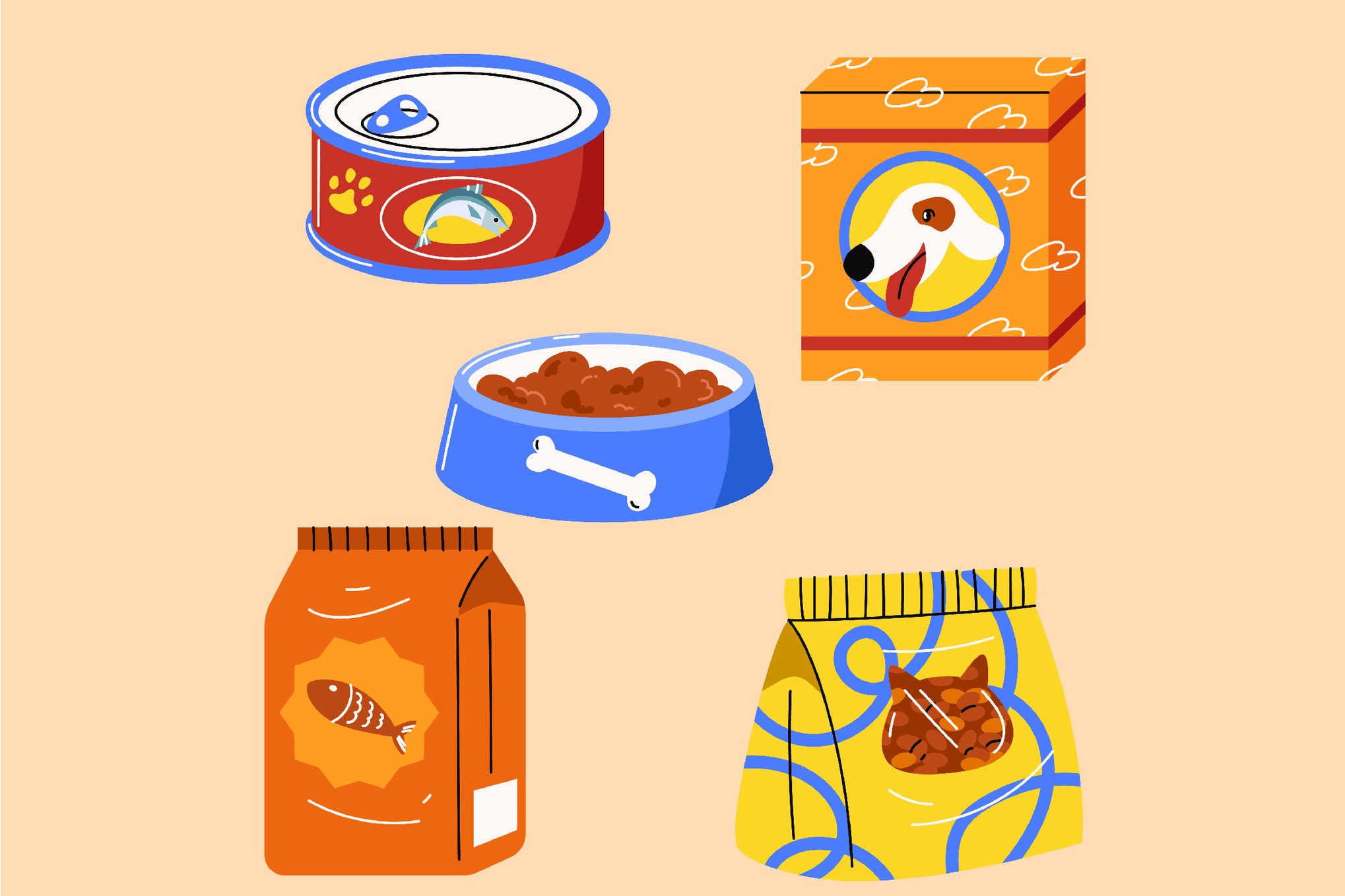 宠物食品插图素材 Pet Food Asset Illustration插图 宠物食品插图素材 Pet Food Asset Illustration