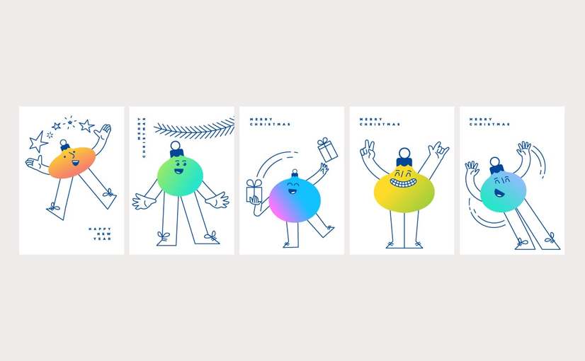 圣诞与新年节日贺卡设计素材 Christmas And New Year Greeting Cards