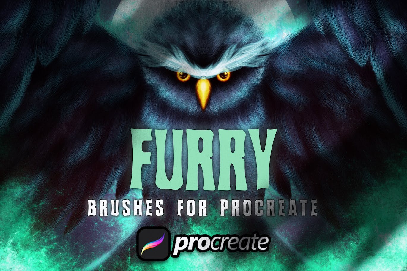 毛茸茸 procreate笔刷（BRUSHSET）插图1
