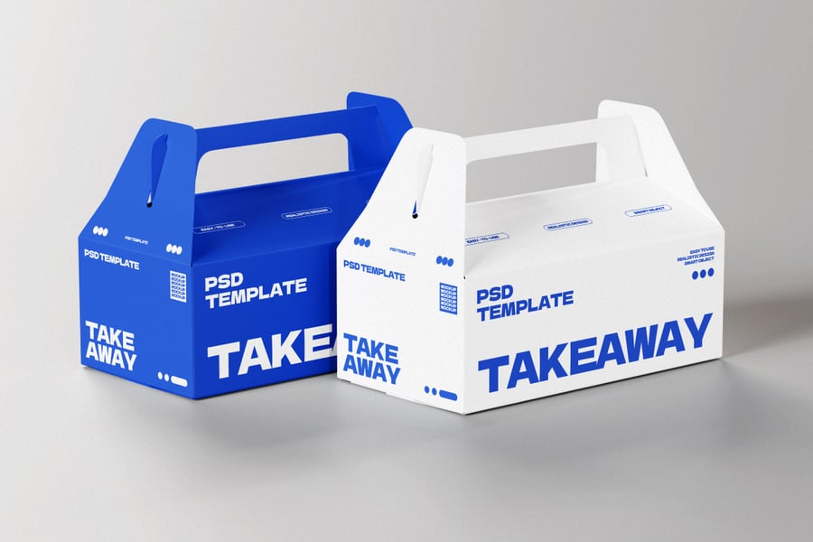 外卖食品包装模型样机 (PSD)插图2 外卖食品包装模型样机 (PSD)