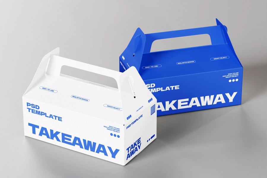 外卖食品包装模型样机 (PSD)插图1 外卖食品包装模型样机 (PSD)