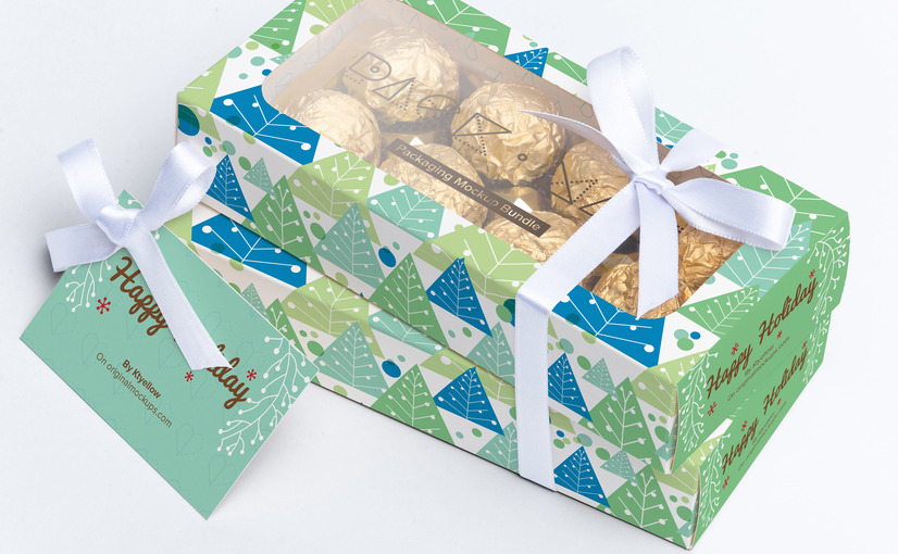 巧克力盒样机素材 Sweet Box Mockup 08