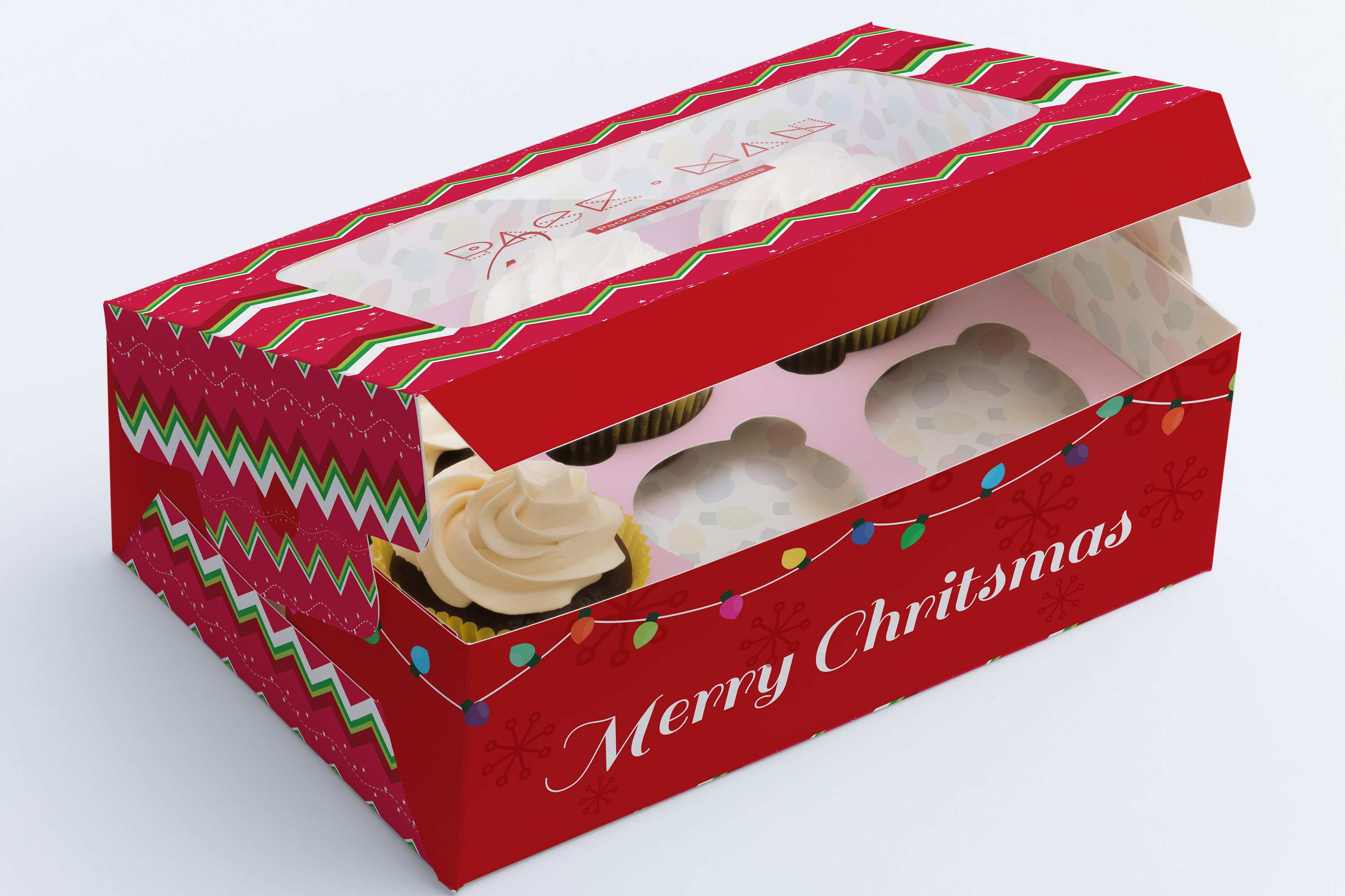 蛋糕包装样机素材 Six Cupcake Box Mockup 02插图 蛋糕包装样机素材 Six Cupcake Box Mockup 02