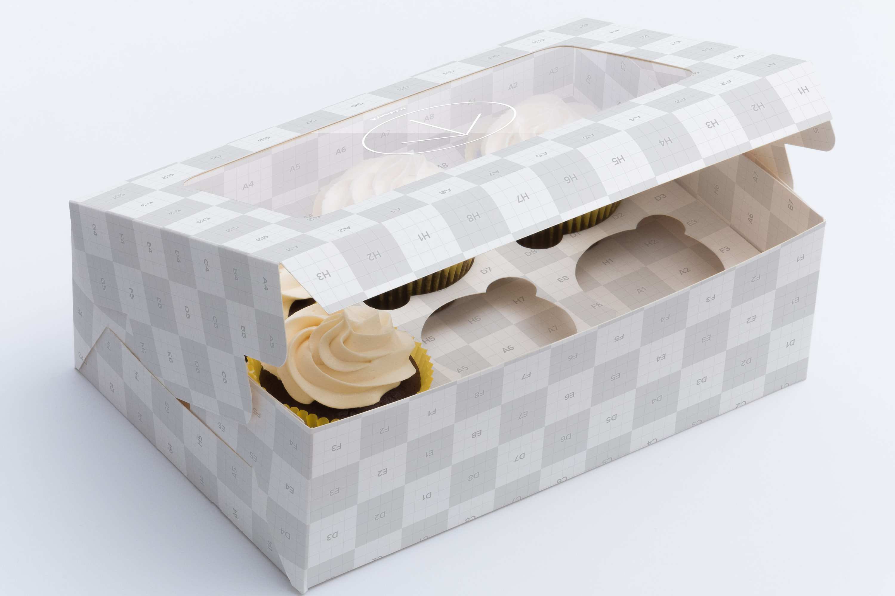 蛋糕包装样机素材 Six Cupcake Box Mockup 02插图1 蛋糕包装样机素材 Six Cupcake Box Mockup 02