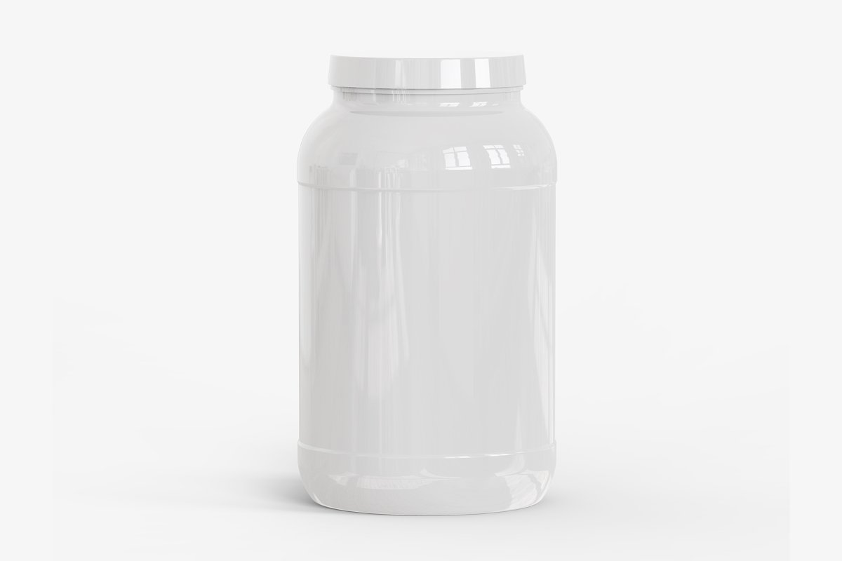 亮光光滑的塑料罐外观设计样机模板插图3