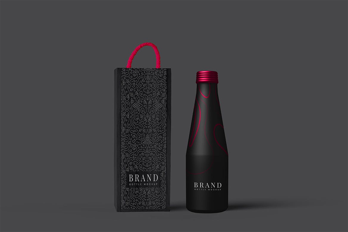 金属饮料瓶包装设计展示样机下载[PSD]插图