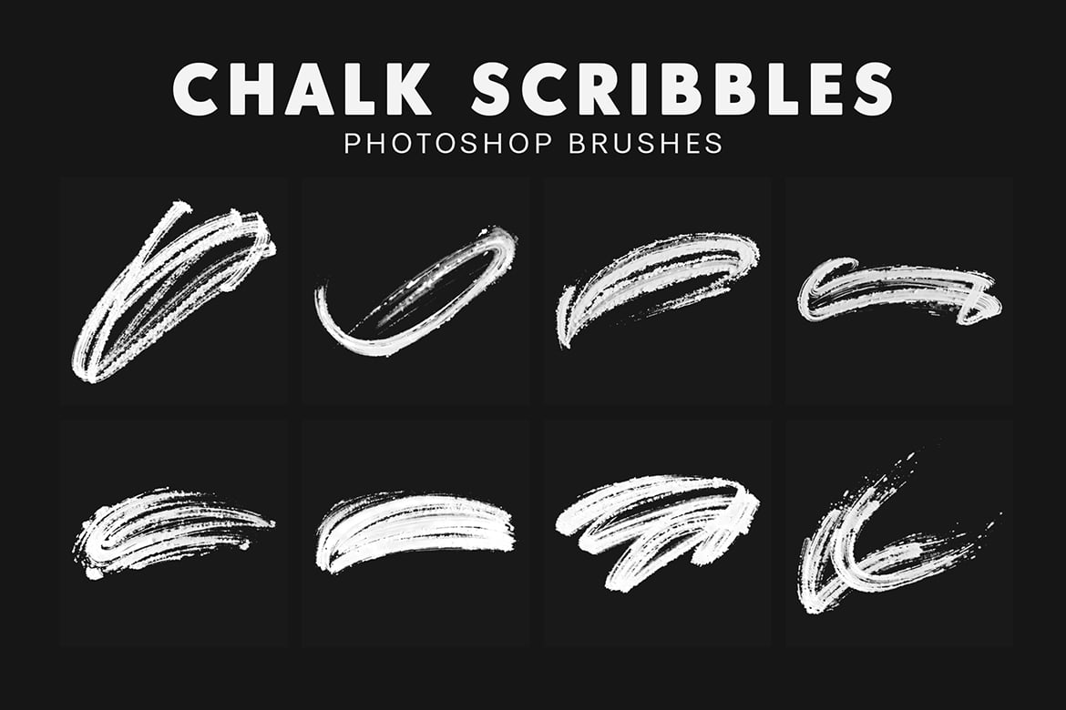 20款粉笔涂鸦手绘质感笔刷素材 20 Chalk Scribbles Brushes插图3 20款粉笔涂鸦手绘质感笔刷素材 20 Chalk Scribbles Brushes