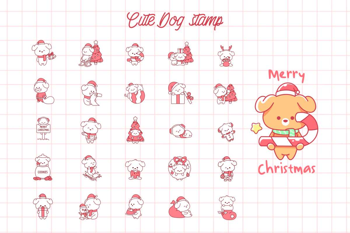 70款圣诞卡通动物印章笔刷 Christmas Cartoon Animal Stamp 70插图3 70款圣诞卡通动物印章笔刷 Christmas Cartoon Animal Stamp 70