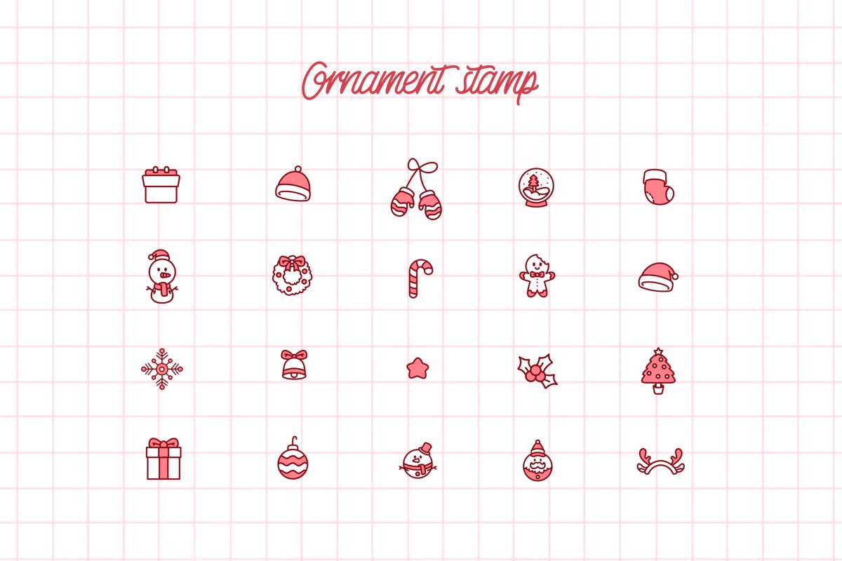 70款圣诞卡通动物印章笔刷 Christmas Cartoon Animal Stamp 70插图2 70款圣诞卡通动物印章笔刷 Christmas Cartoon Animal Stamp 70
