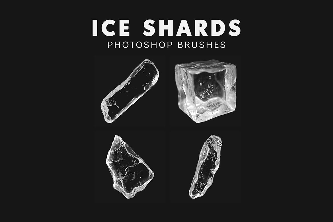 20款冰晶碎片质感笔刷素材 20 Ice Shards Brushes插图3 20款冰晶碎片质感笔刷素材 20 Ice Shards Brushes