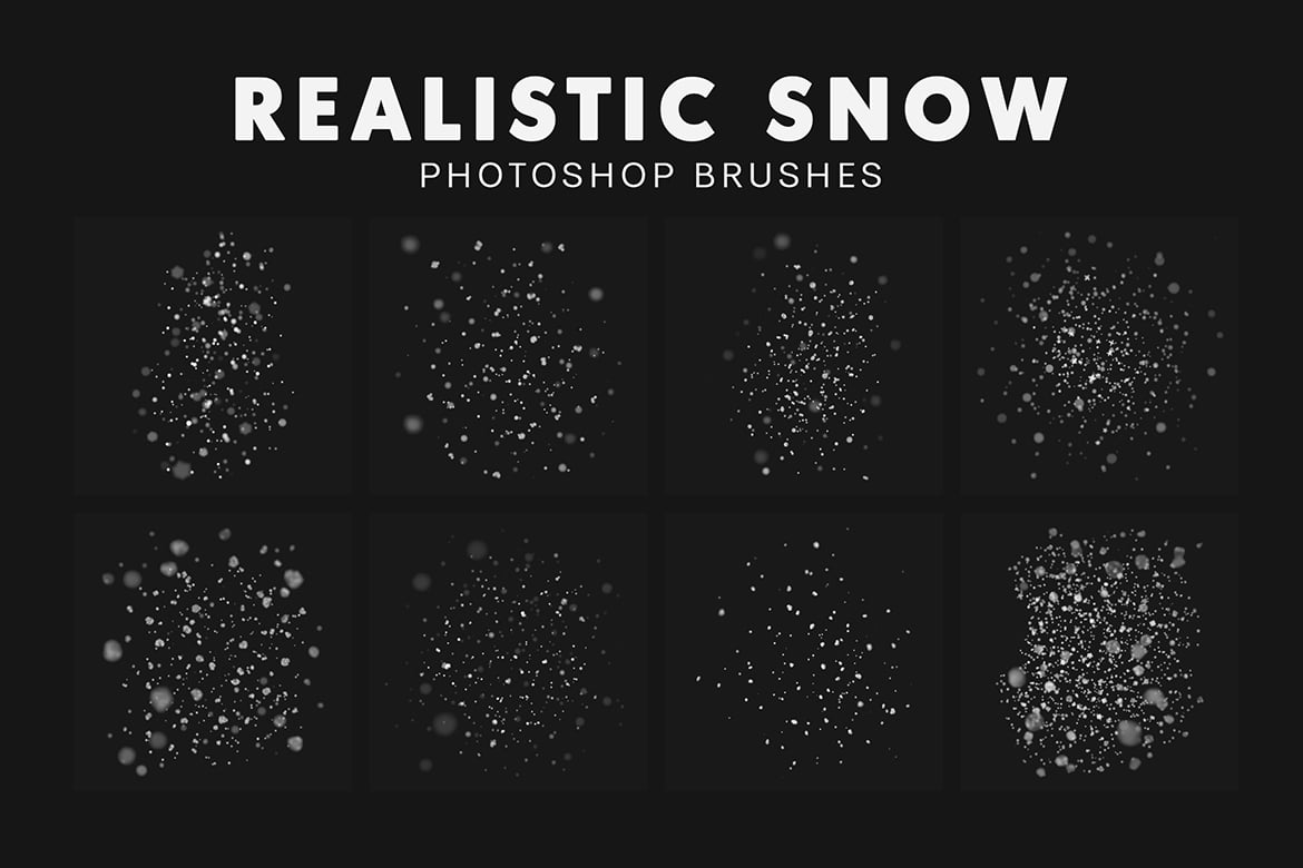30款逼真雪花飘落效果笔刷 30 Realistic Snow Brushes插图2 30款逼真雪花飘落效果笔刷 30 Realistic Snow Brushes