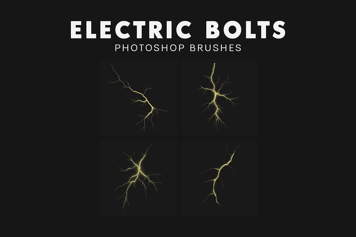 20款闪电电流特效笔刷素材 20 Electric Bolts Brushes插图2 20款闪电电流特效笔刷素材 20 Electric Bolts Brushes