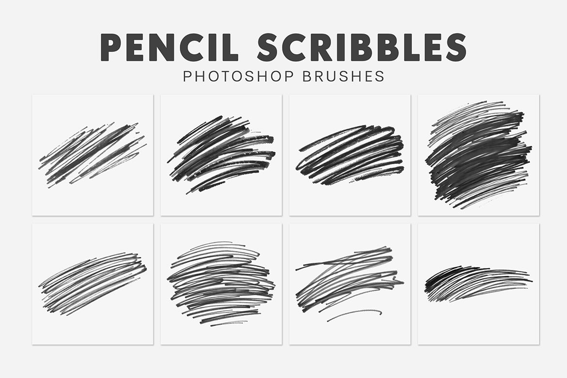 20款铅笔涂鸦手绘笔刷素材 20 Pencil Scribbles Brushes插图2 20款铅笔涂鸦手绘笔刷素材 20 Pencil Scribbles Brushes