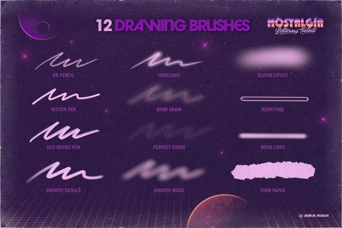 复古怀旧字迹工具包笔刷 Nostalgia Lettering Toolkit插图3 复古怀旧字迹工具包笔刷 Nostalgia Lettering Toolkit