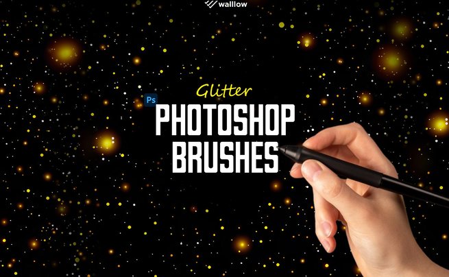 闪光闪烁星光Photoshop笔刷 Glitter Photoshop Brushes