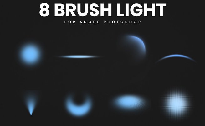 光线尘埃特效Photoshop笔刷 Light Brush PS