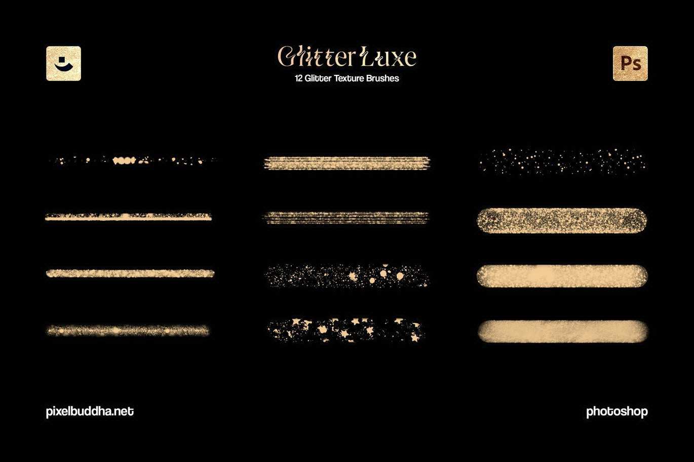 闪闪发光质感纹理Photoshop笔刷 Photoshop Glitter Texture Brushes插图4 闪闪发光质感纹理Photoshop笔刷 Photoshop Glitter Texture Brushes
