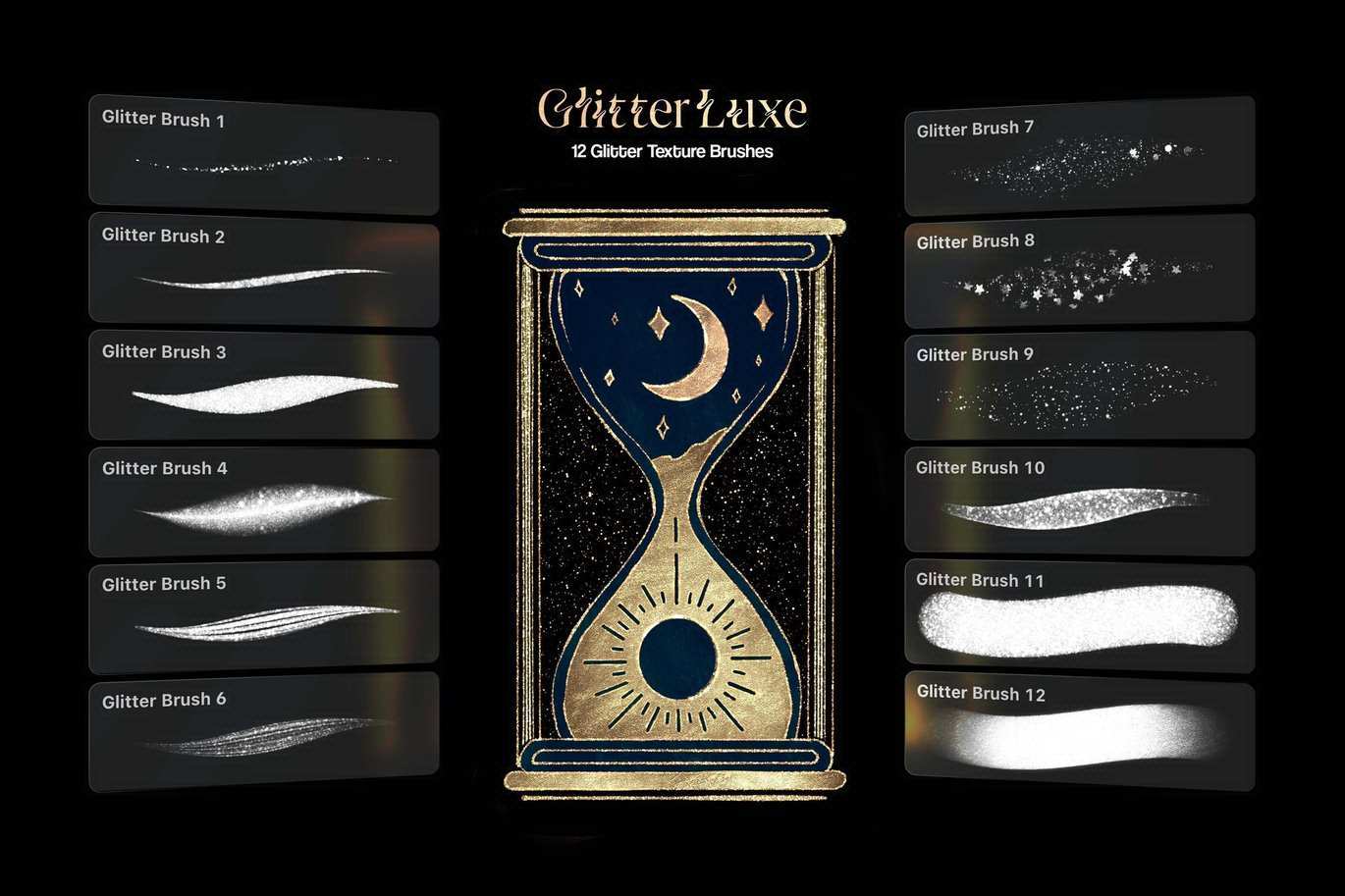 闪闪发光质感纹理Photoshop笔刷 Photoshop Glitter Texture Brushes插图2 闪闪发光质感纹理Photoshop笔刷 Photoshop Glitter Texture Brushes