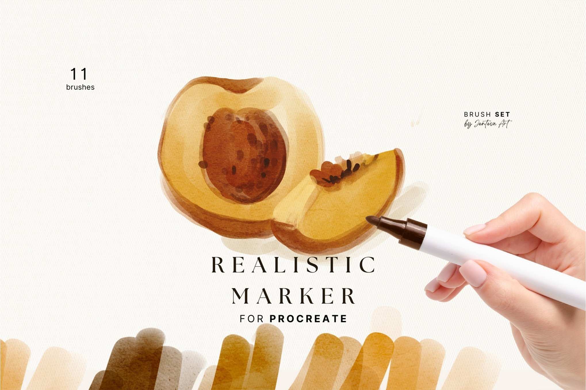 仿真马克笔Procreate笔刷素材 Realistic Procreate Marker Brushes插图 仿真马克笔Procreate笔刷素材 Realistic Procreate Marker Brushes