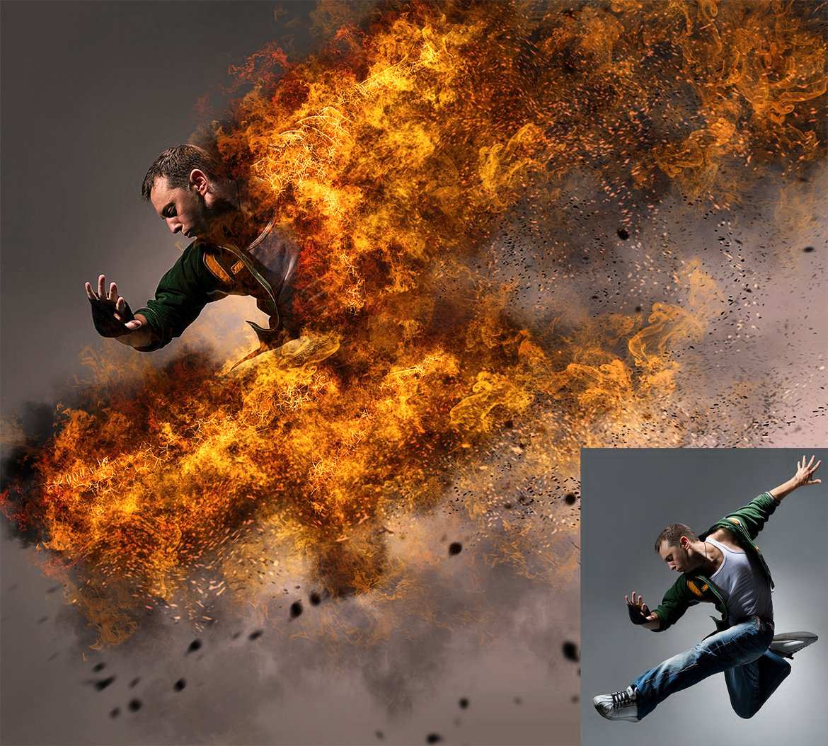 火焰灰烬特效Photoshop动作 Fire & Ashes Photoshop Action插图4 火焰灰烬特效Photoshop动作 Fire & Ashes Photoshop Action