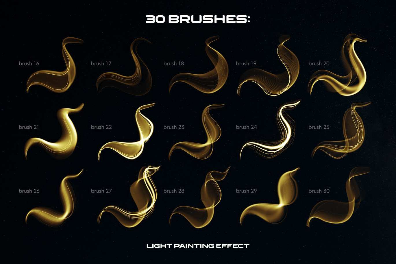 光绘效果Procreate笔刷 Light Painting Procreate Brushes插图3 光绘效果Procreate笔刷 Light Painting Procreate Brushes