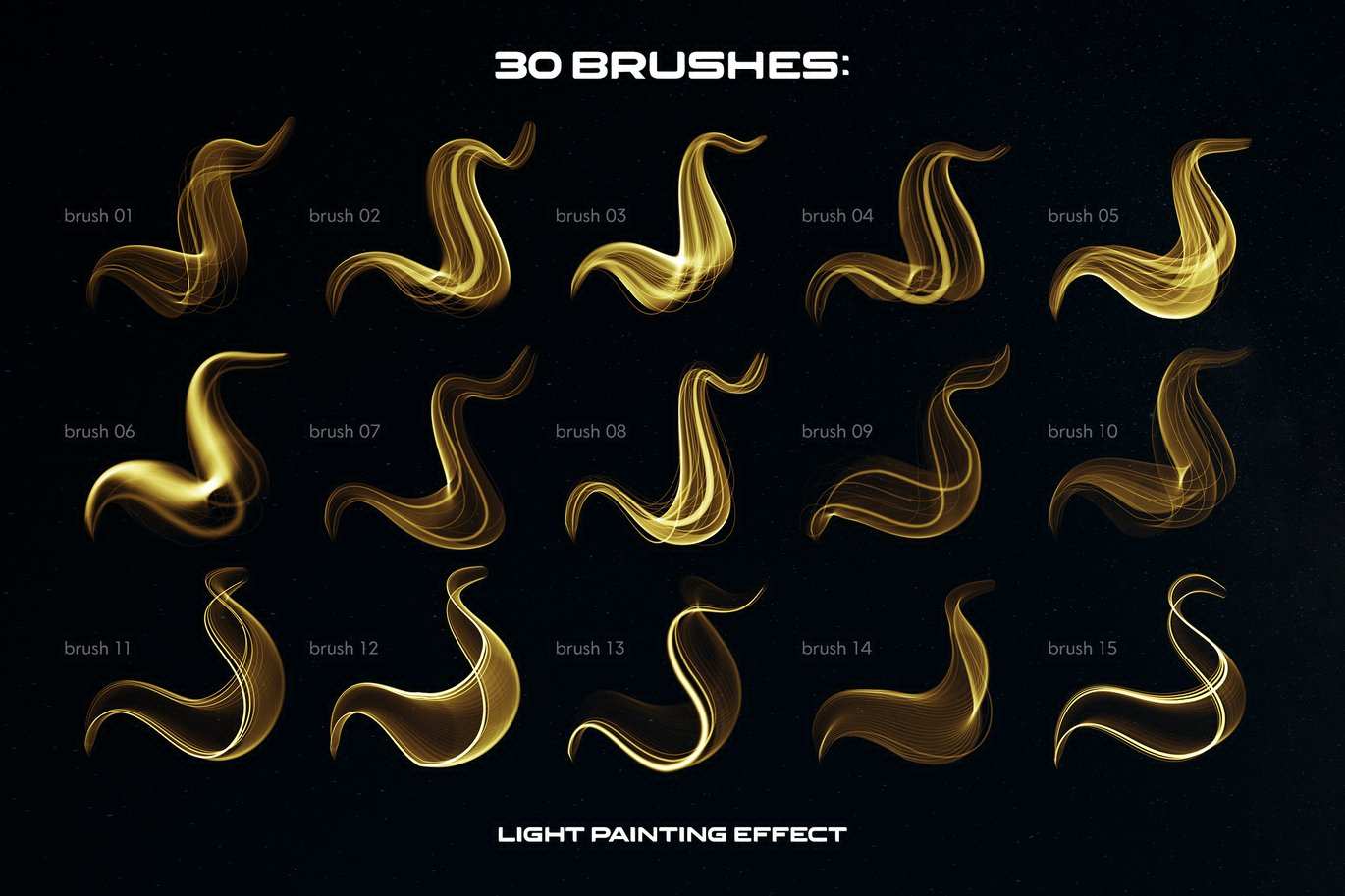 光绘效果Procreate笔刷 Light Painting Procreate Brushes插图2 光绘效果Procreate笔刷 Light Painting Procreate Brushes