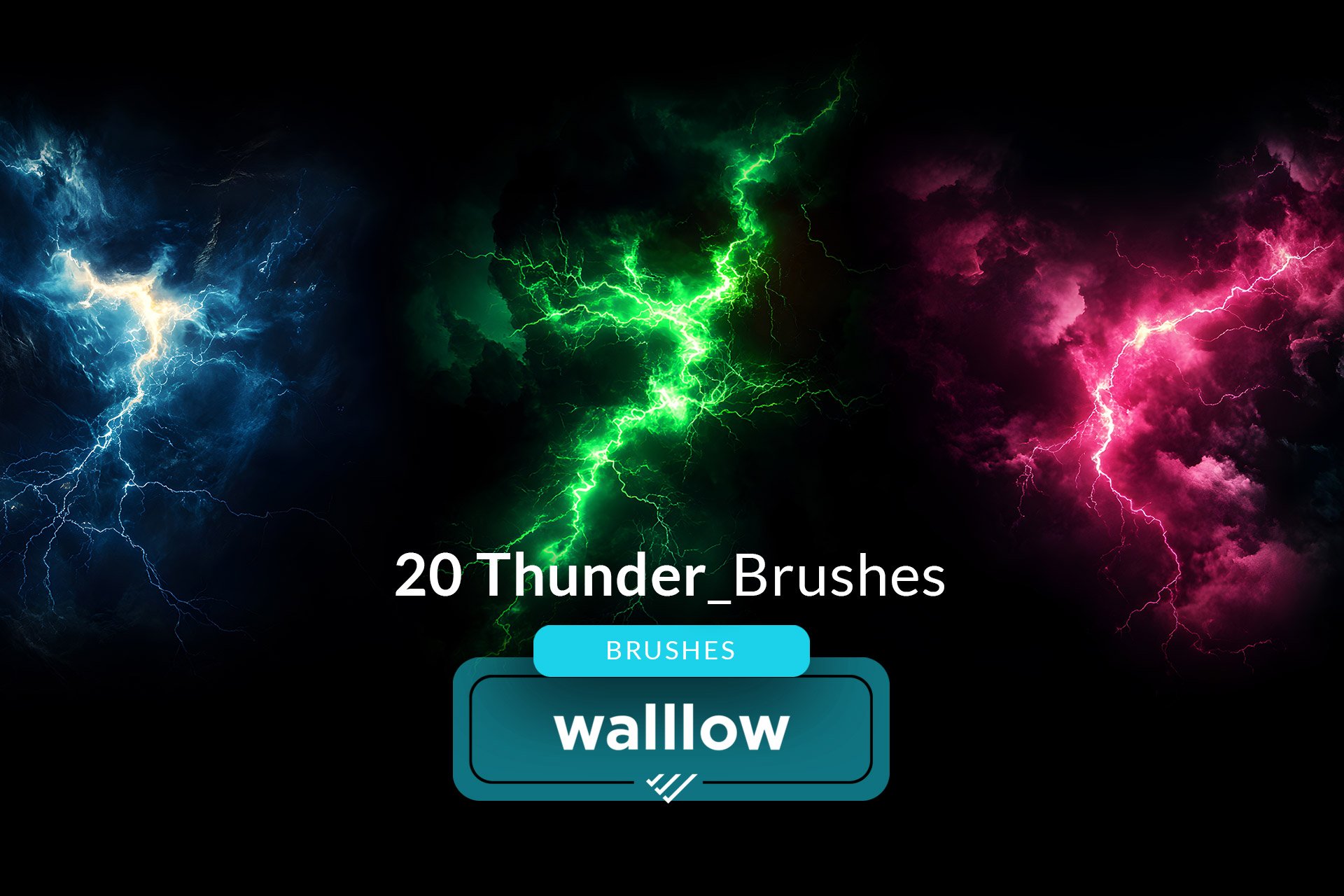 雷电闪电特效Photoshop笔刷 Thunder Lightning Effects Photoshop Brushes插图 雷电闪电特效Photoshop笔刷 Thunder Lightning Effects Photoshop Brushes