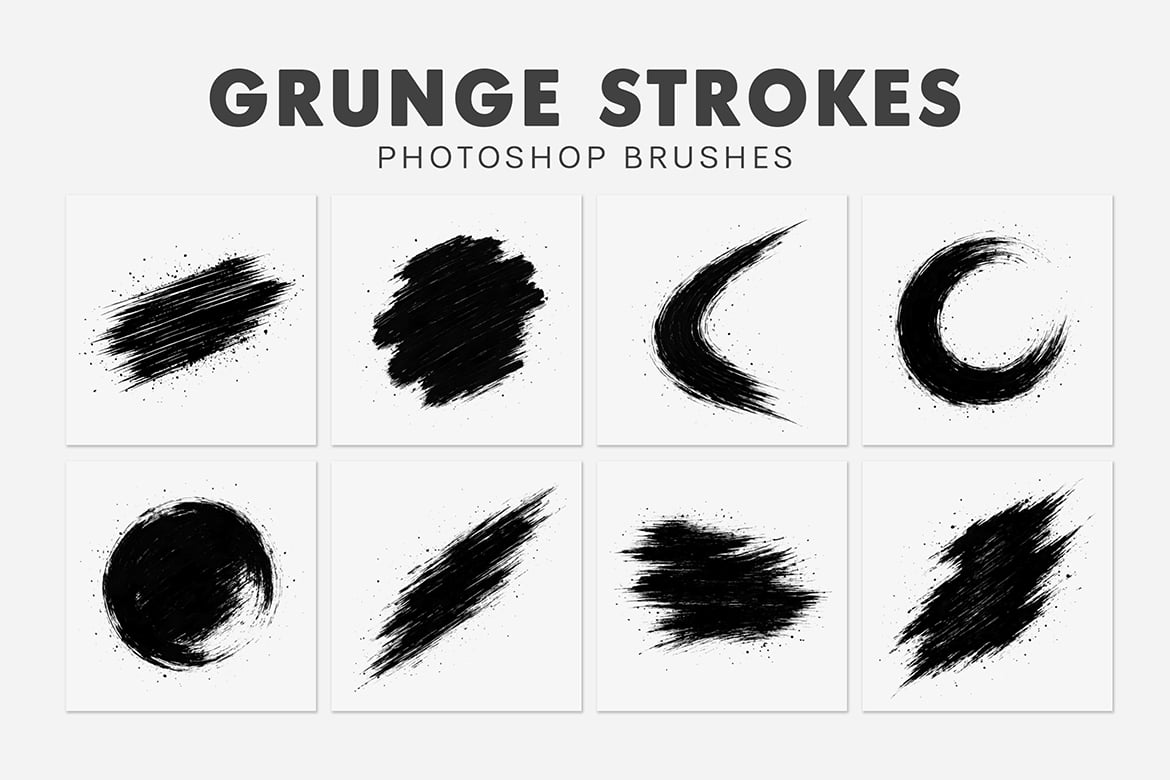 20款复古污渍纹理笔刷 20 Grunge Strokes Brushes插图1 20款复古污渍纹理笔刷 20 Grunge Strokes Brushes