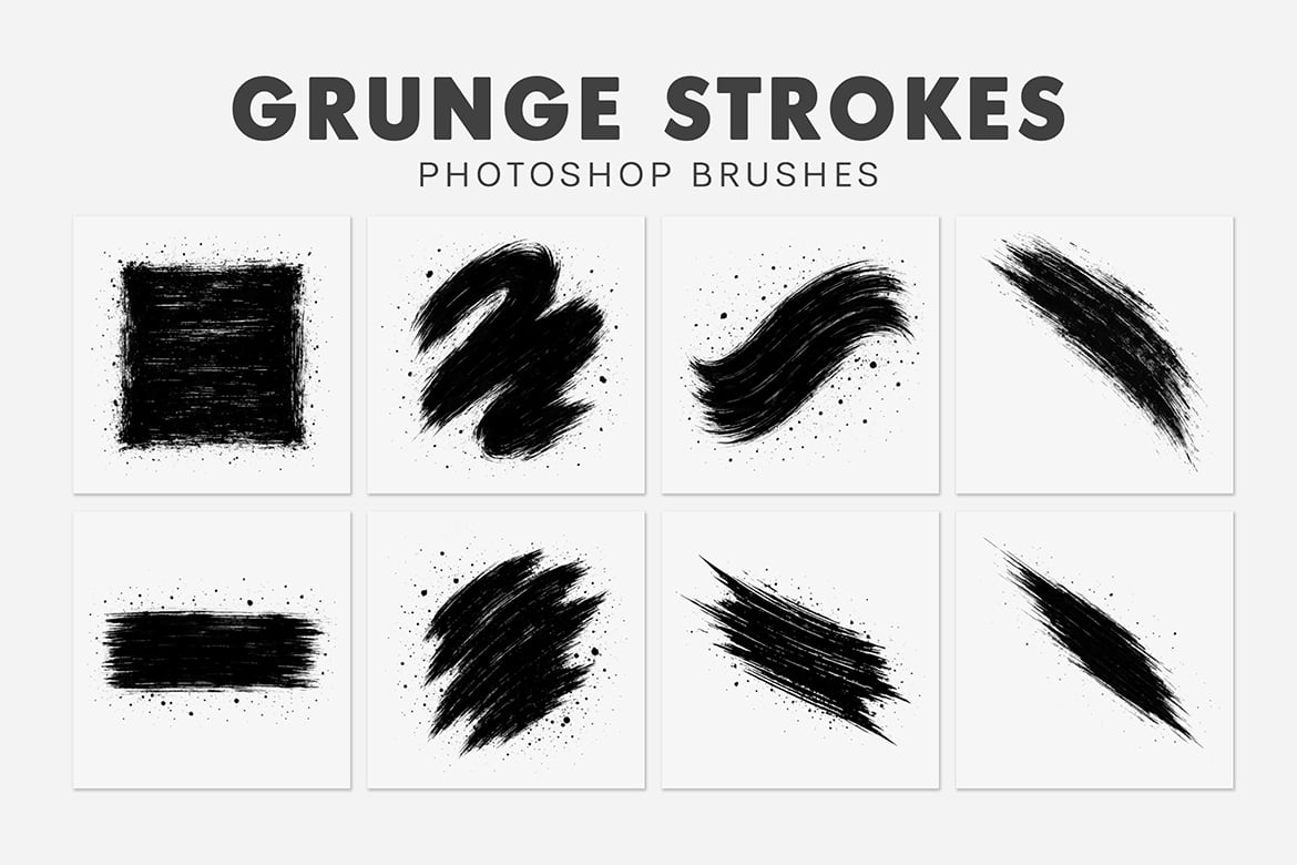 20款复古污渍纹理笔刷 20 Grunge Strokes Brushes插图2 20款复古污渍纹理笔刷 20 Grunge Strokes Brushes