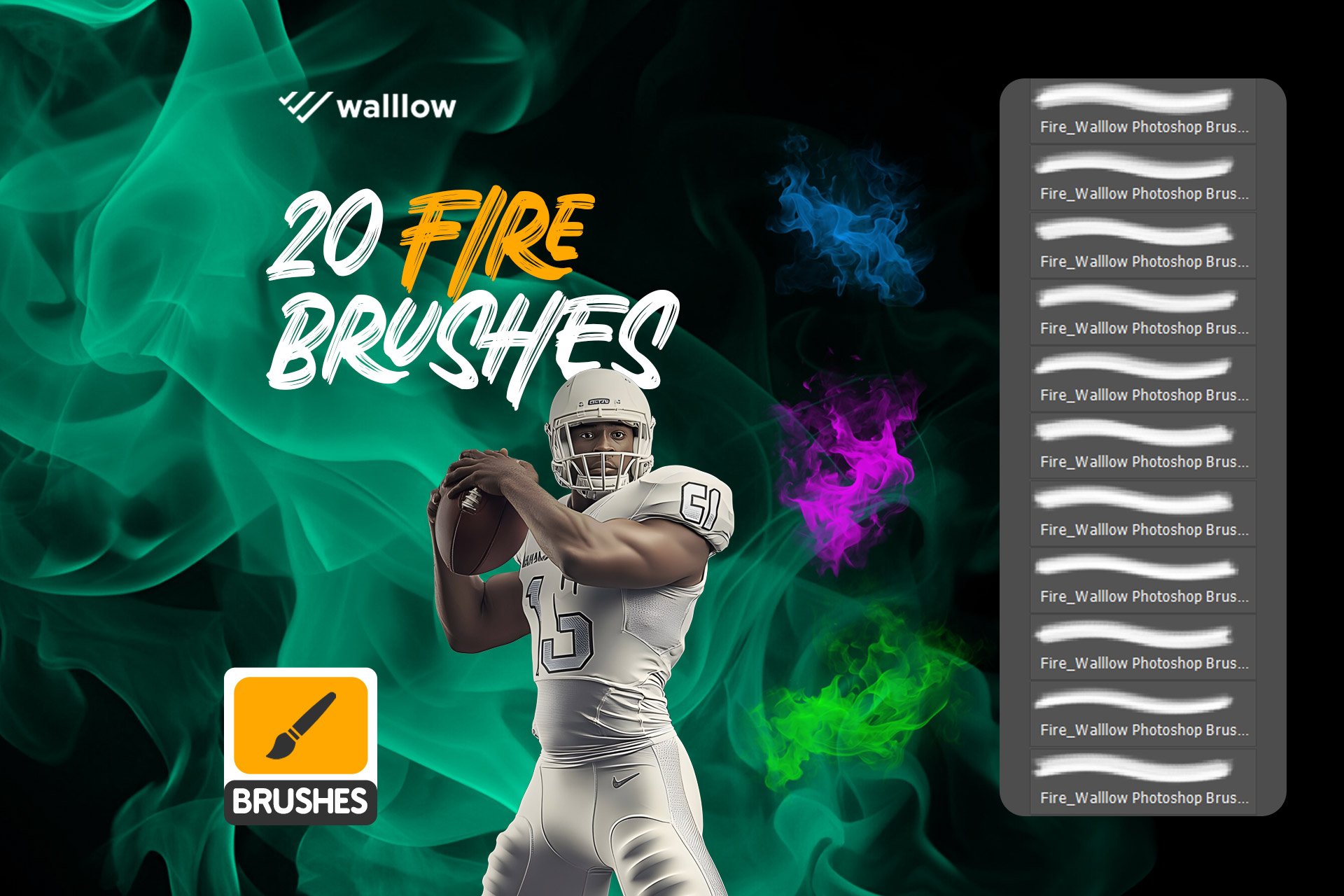 20款火焰烟雾特效Photoshop笔刷 20 Fire Flame And Smoke Photoshop Brushes插图 20款火焰烟雾特效Photoshop笔刷 20 Fire Flame And Smoke Photoshop Brushes