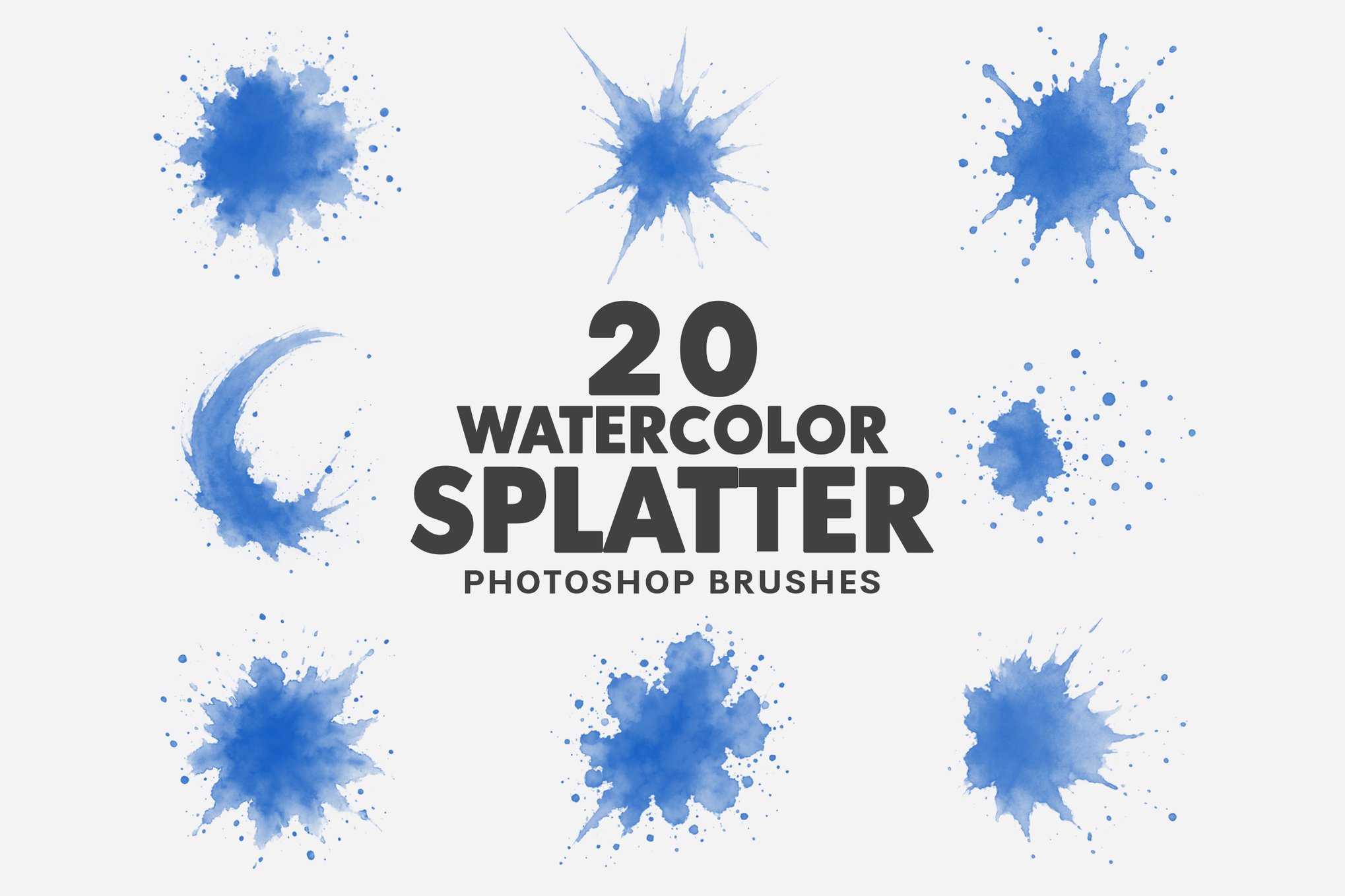 20款水彩飞溅效果笔刷 20 Watercolor Splatter Brushes插图 20款水彩飞溅效果笔刷 20 Watercolor Splatter Brushes