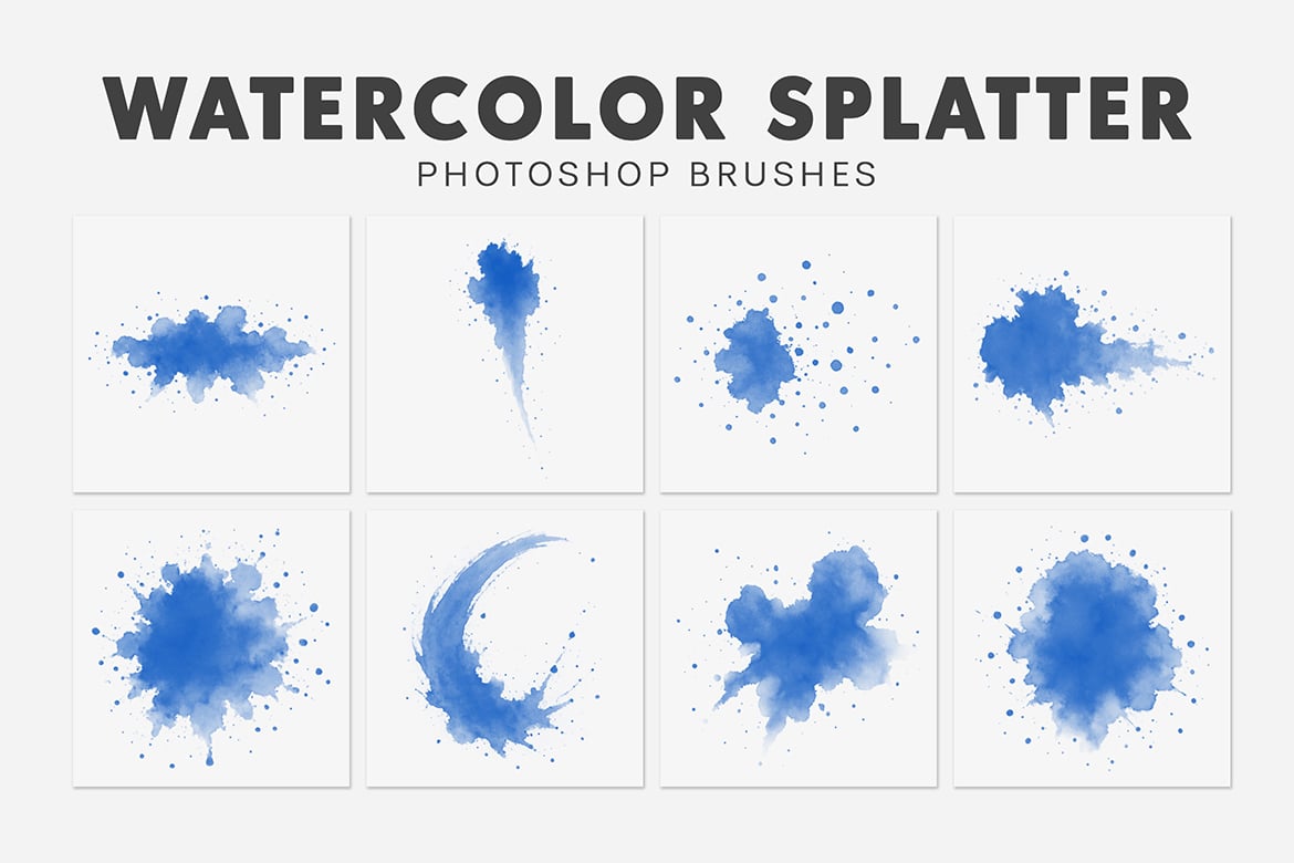 20款水彩飞溅效果笔刷 20 Watercolor Splatter Brushes插图3 20款水彩飞溅效果笔刷 20 Watercolor Splatter Brushes