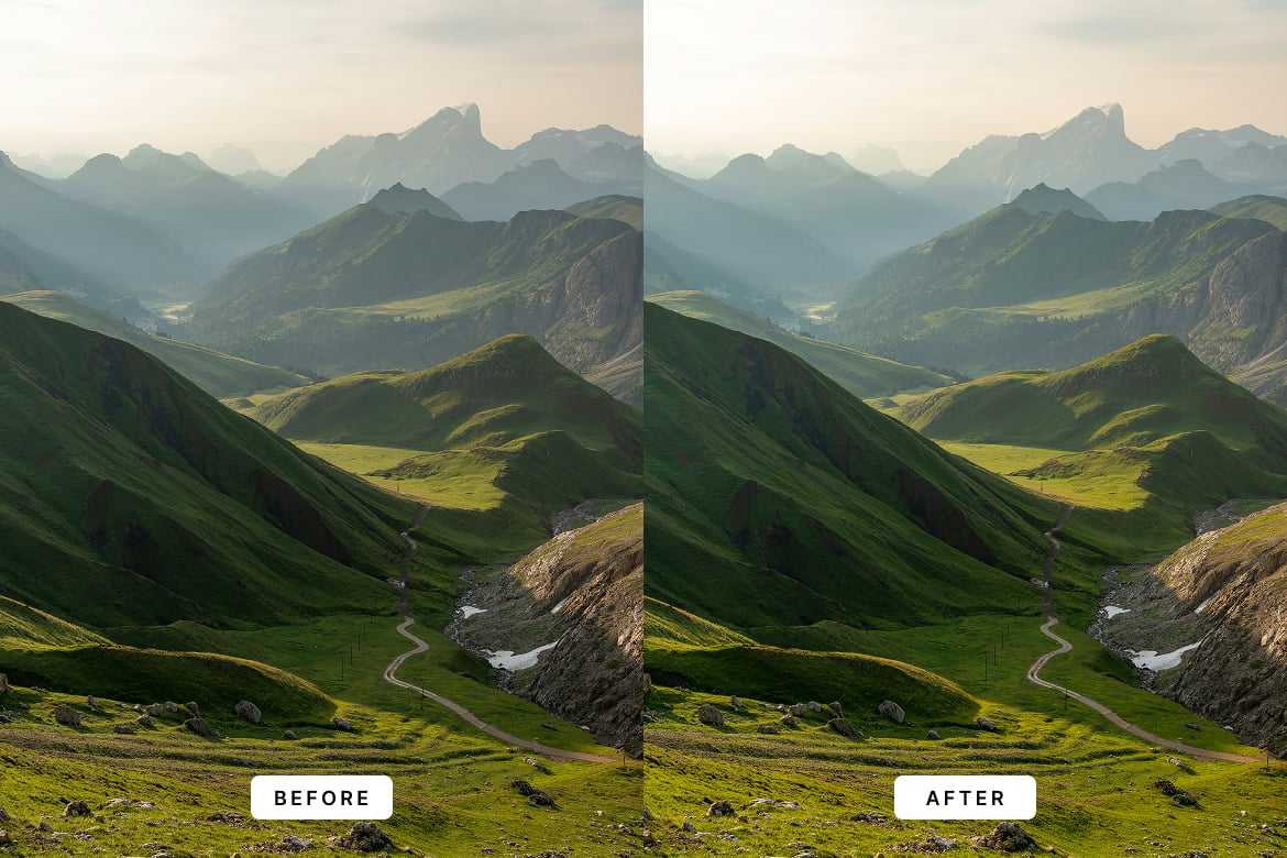 自然风景调色Lightroom预设和PS动作 Landscape Lightroom Presets插图1