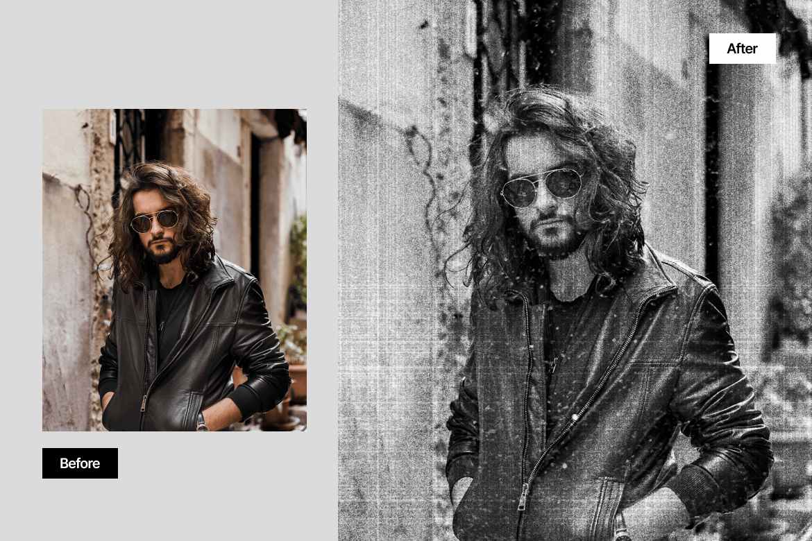 颗粒感复印图像效果图层样式 Grain Photocopy Image Effect插图1 颗粒感复印图像效果图层样式 Grain Photocopy Image Effect