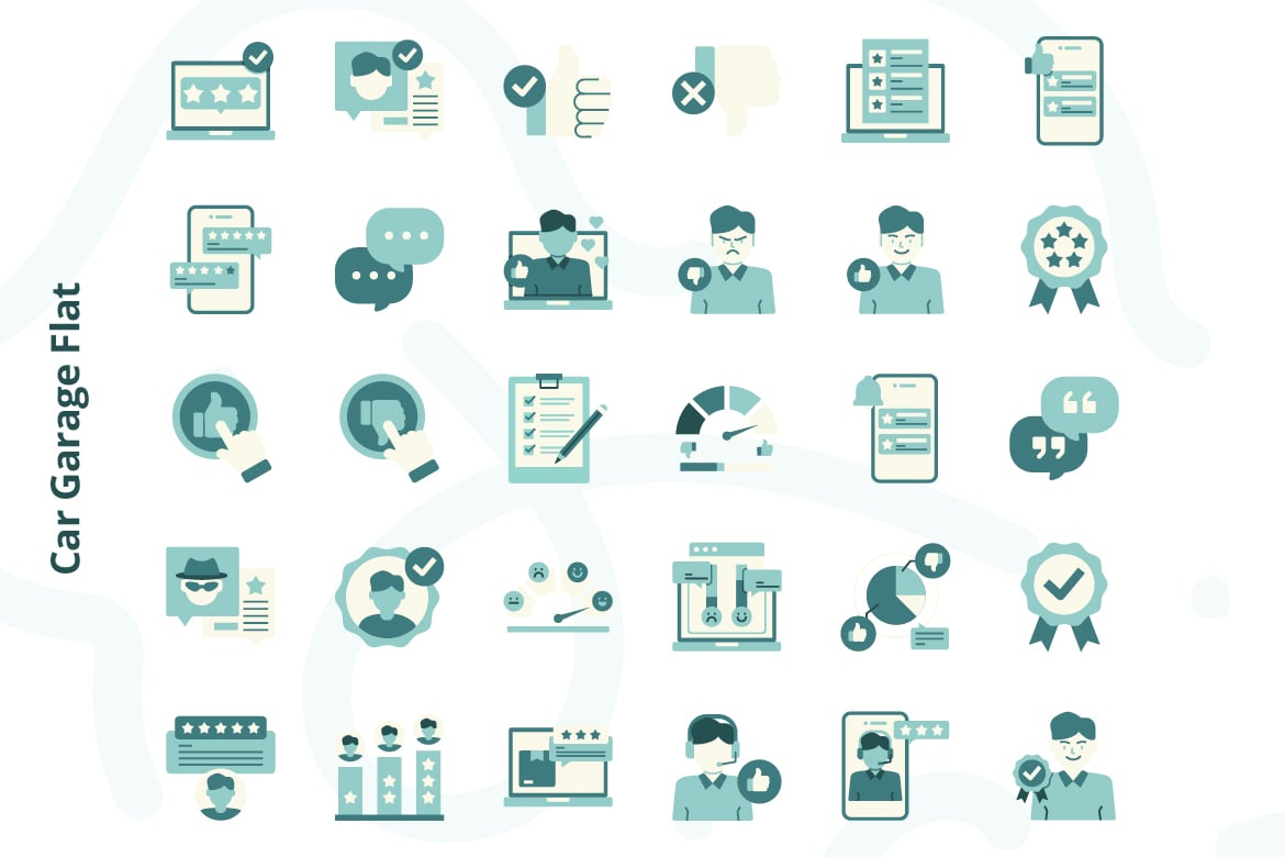 客户评价反馈主题图标素材 Costumer Review Icons插图2 客户评价反馈主题图标素材 Costumer Review Icons
