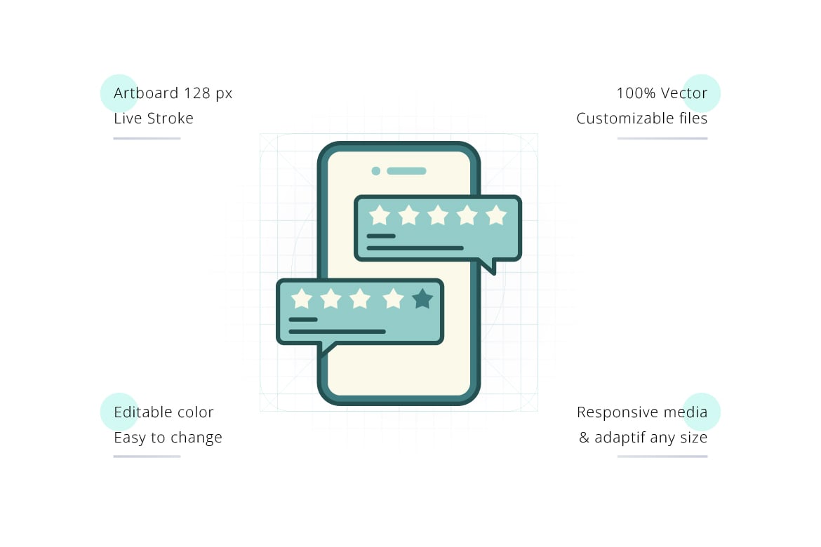 客户评价反馈主题图标素材 Costumer Review Icons插图4 客户评价反馈主题图标素材 Costumer Review Icons