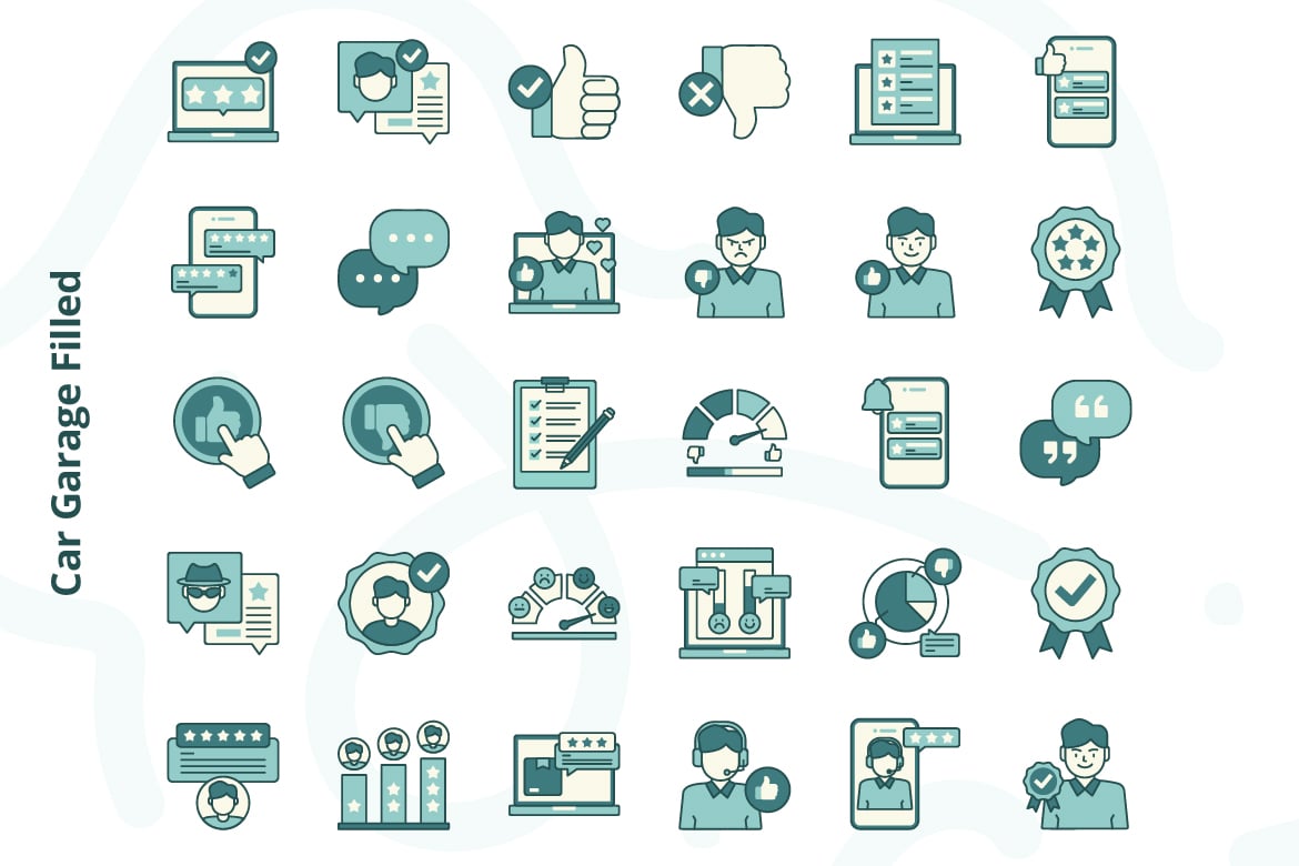 客户评价反馈主题图标素材 Costumer Review Icons插图6 客户评价反馈主题图标素材 Costumer Review Icons