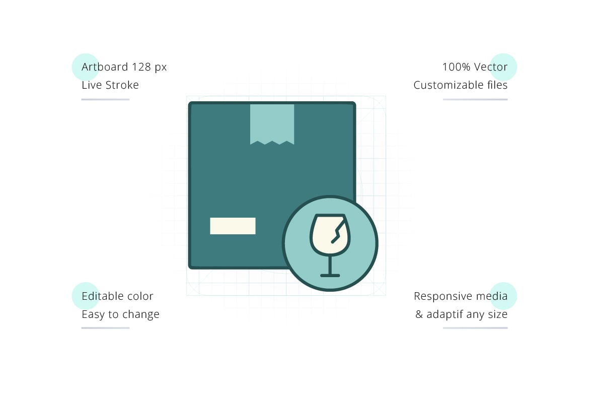 物流快递包裹配送图标素材 Delivery Icons插图5 物流快递包裹配送图标素材 Delivery Icons