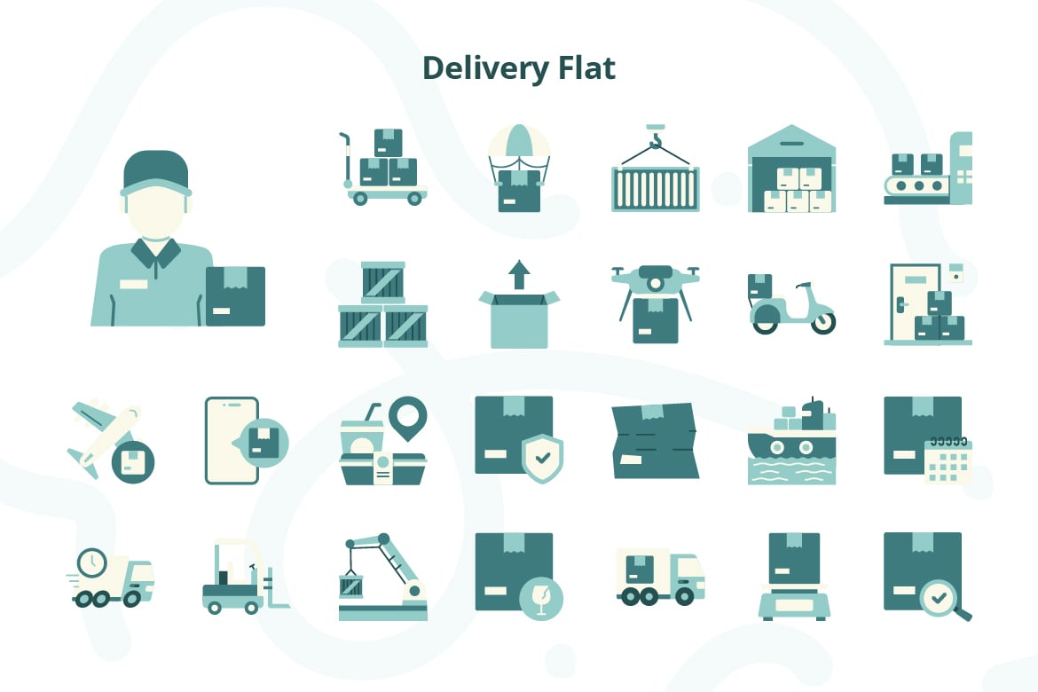 物流快递包裹配送图标素材 Delivery Icons插图4 物流快递包裹配送图标素材 Delivery Icons