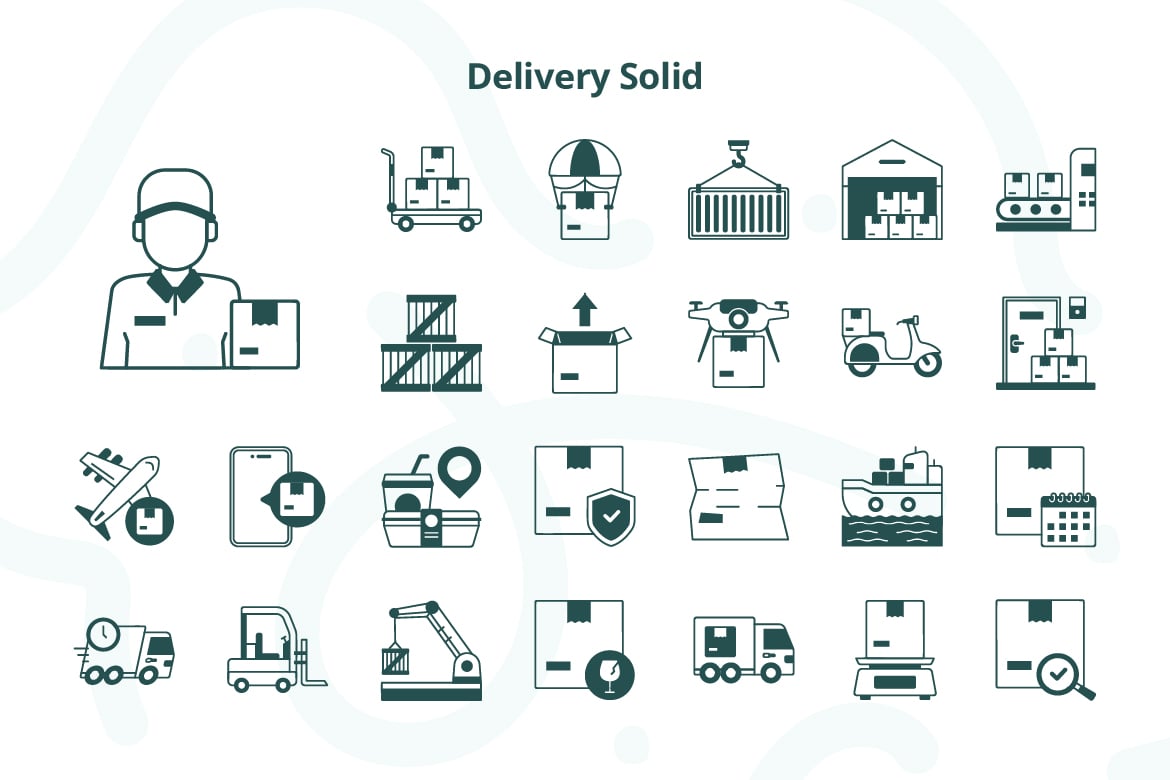 物流快递包裹配送图标素材 Delivery Icons插图6 物流快递包裹配送图标素材 Delivery Icons