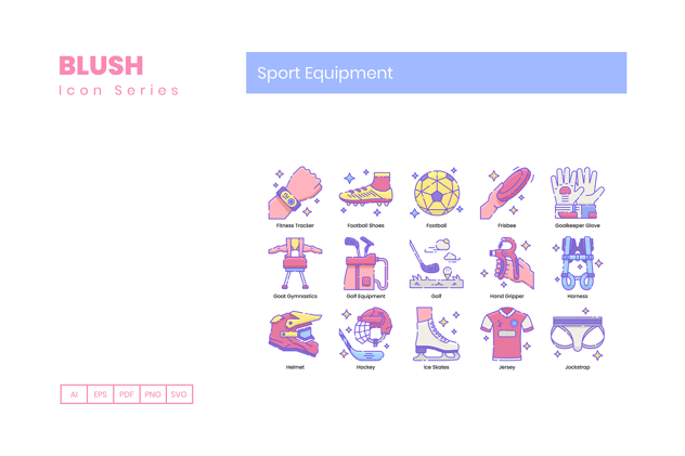 运动健身器材图标素材 Sport Equipment Icons