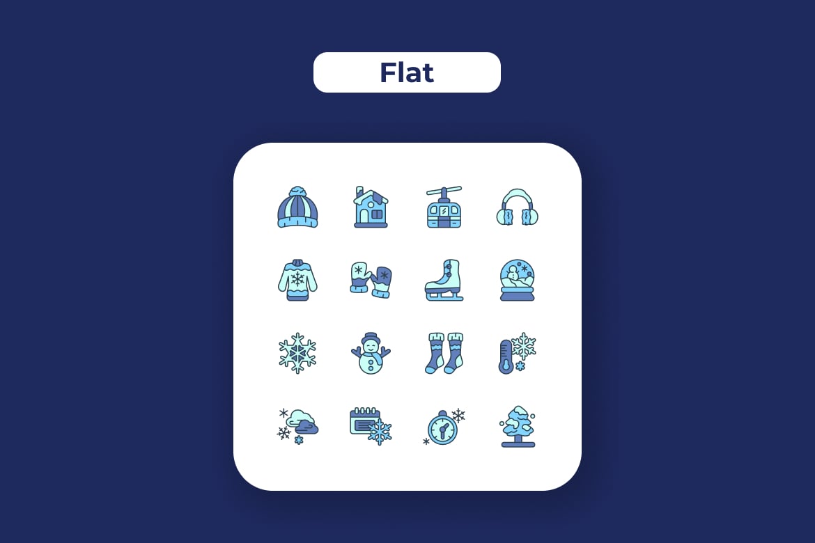 冬季时节主题图标素材包 Winter Time Icon Pack插图3 冬季时节主题图标素材包 Winter Time Icon Pack