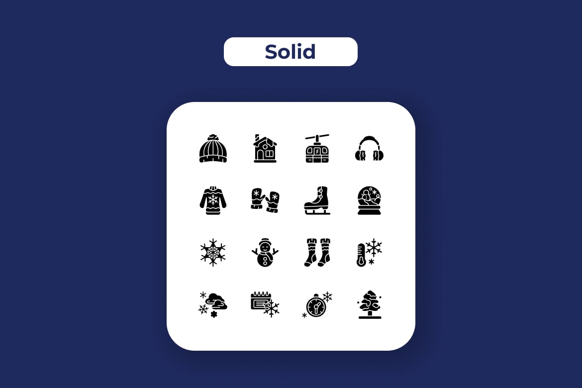 冬季时节主题图标素材包 Winter Time Icon Pack插图2 冬季时节主题图标素材包 Winter Time Icon Pack