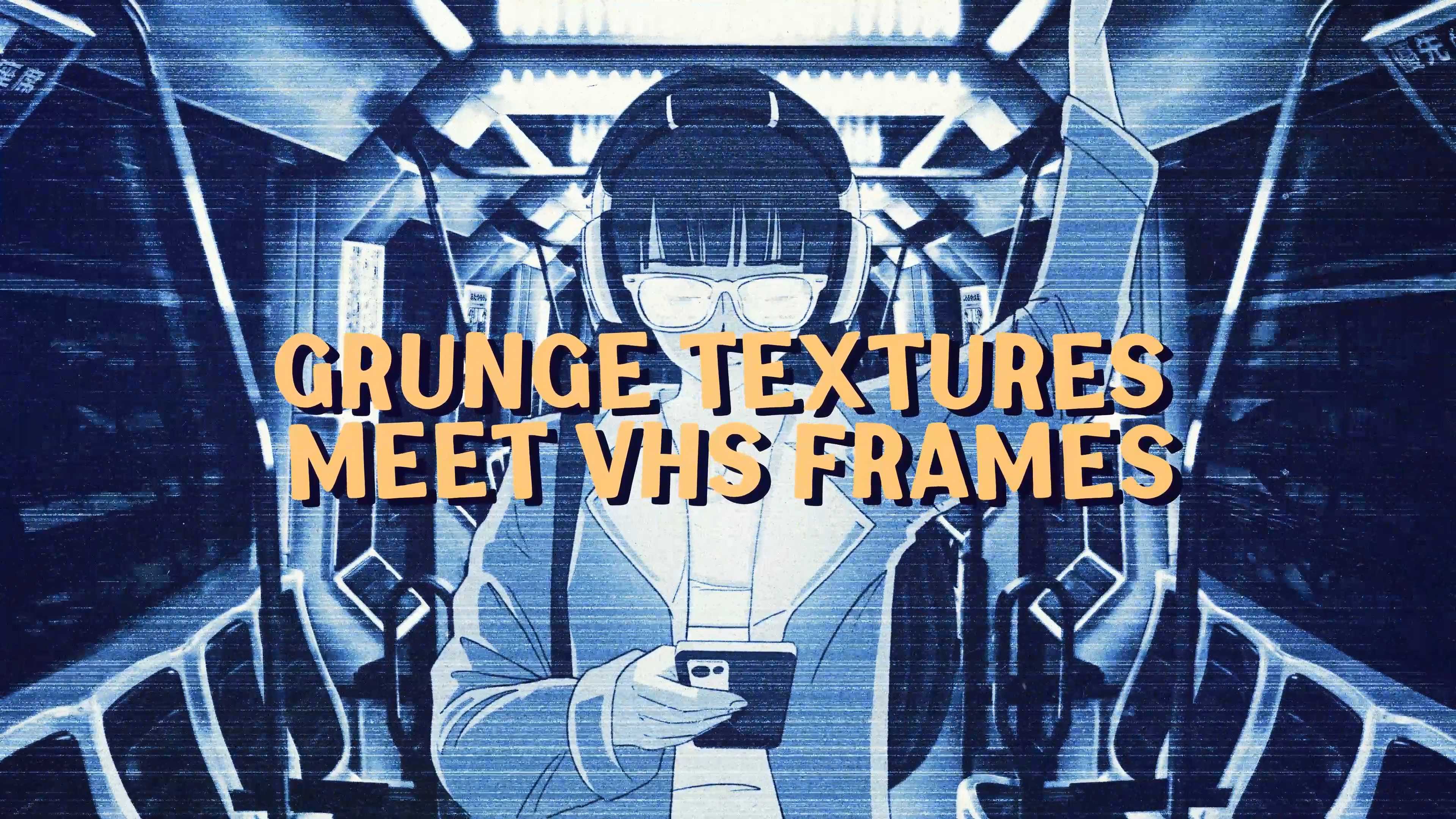 复古人像扫描VHS质感特效达芬奇模板 Retro Portrait Scan FX VHS Grunge Texture Analog