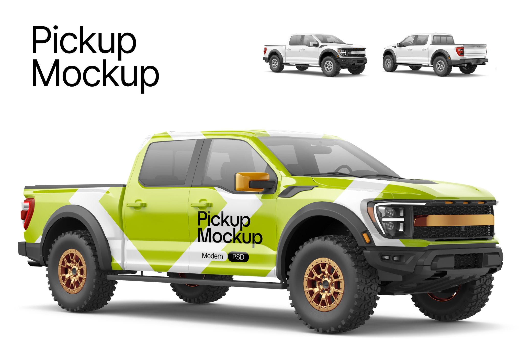 皮卡汽车运输展示样机模型 Pickup Mockup