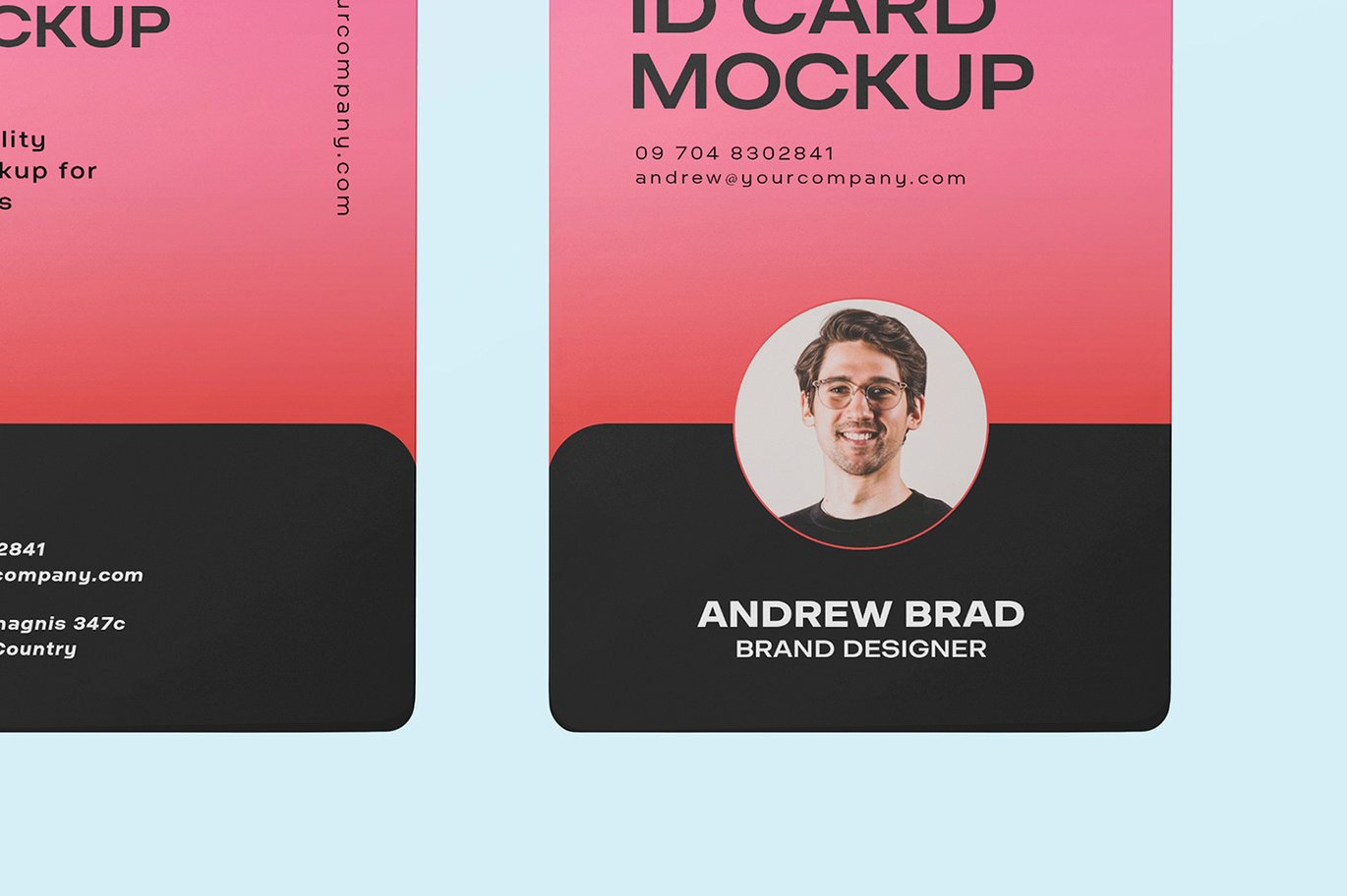 工作证ID卡设计展示样机 ID Card Mockup