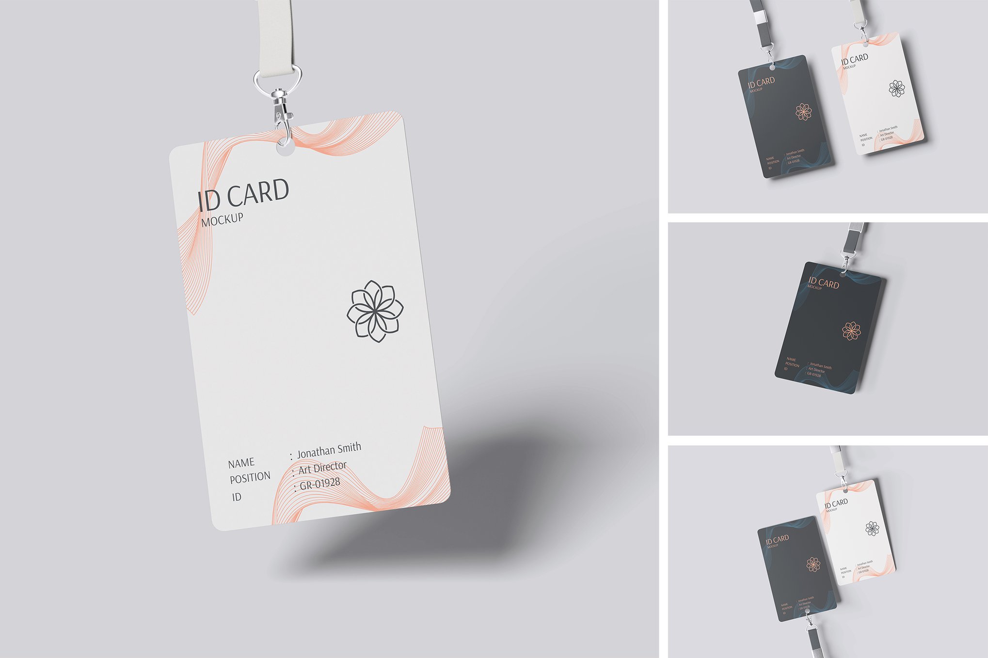 工作证ID卡设计展示样机模型 ID Card Mockup