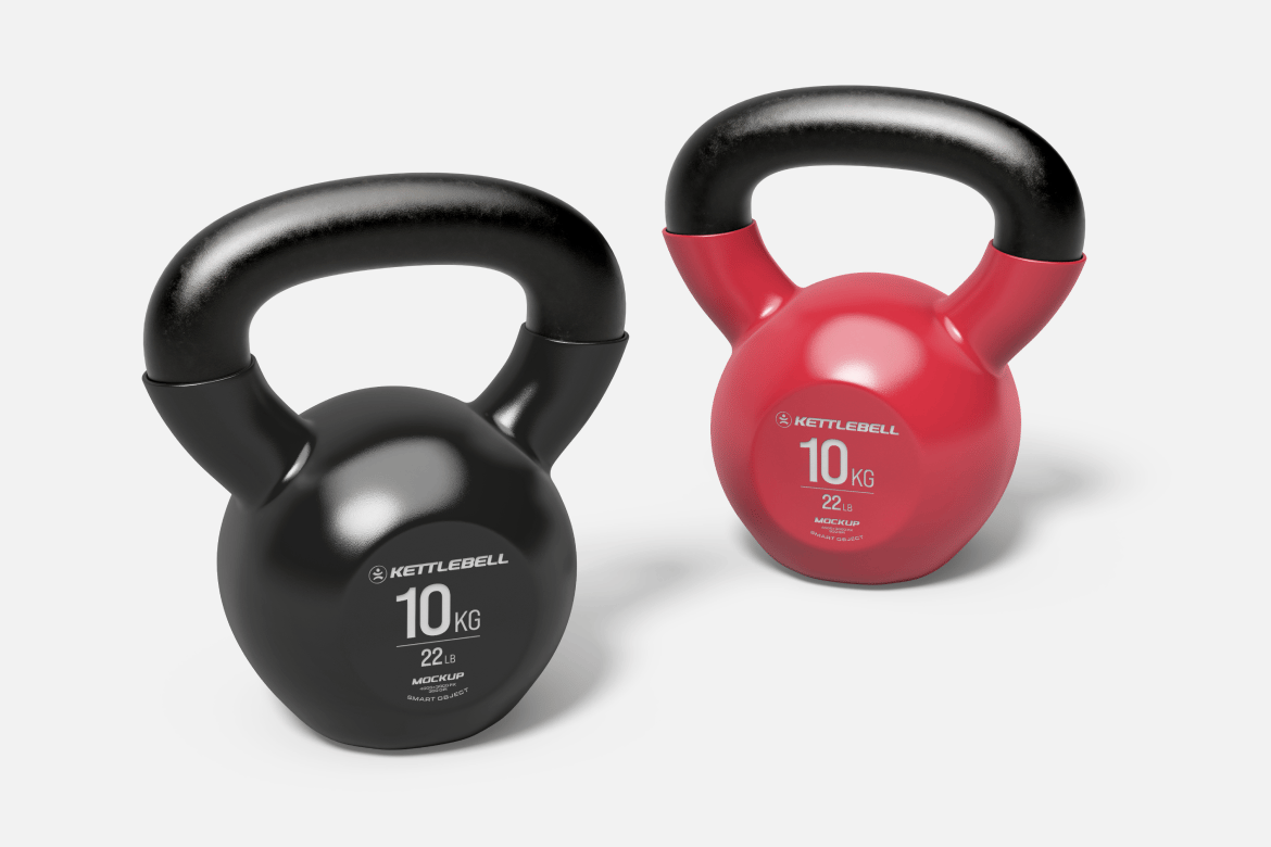 壶铃健身器材展示样机 Kettlebell Mockup